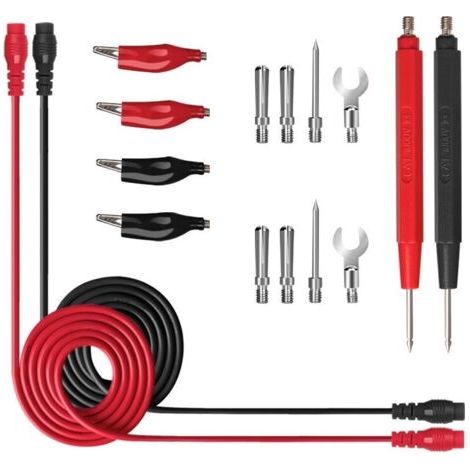 16Pcs Accessoires de kit de test de fil de test de multimètre professionnel multifonction, outil de sonde à pince crocodile, tête banane, pour test de laboratoire, test électrique