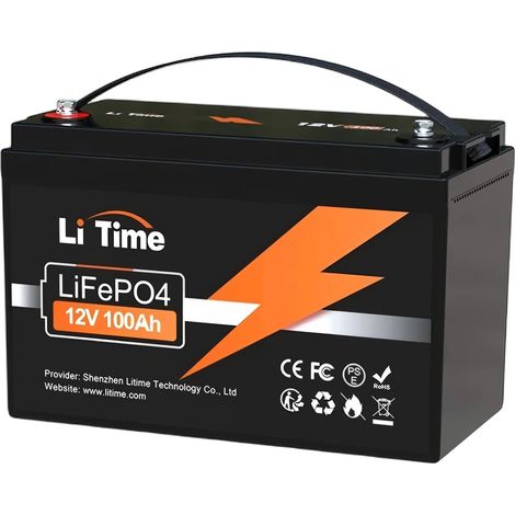 Batterie Lithium, 4000 Cycles, Protection BMS, noir (1/5)