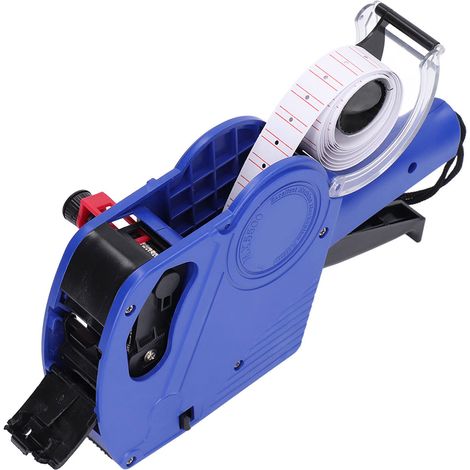 Pistolet Étiqueteuse Manuel 8 Chiffres Imprimante de Prix Portable avec Cartouche Outil de Marquage Bleu (1/5)