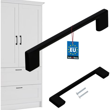 Maniglia per mobili da cucina KOTARBAU® Classica Moderna Oblunga Lunga Nero Opaco 148 MM Interasse 128 MM
