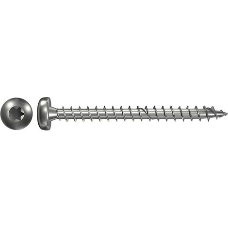 Fischer 50x Power-Fast 5 x 50 testa bombata acciaio inossidabile A2 filettatura piena impronta TORX - 657383