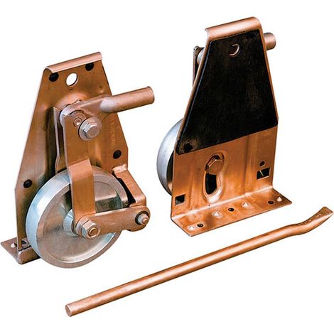 Rollkeile x2 mit Hebel – Stahlräder - MJ1000A