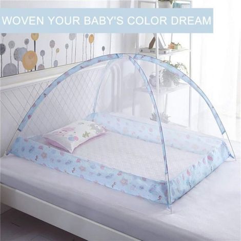 Moustiquaire de lit pliable, moustiquaire de voyage portable pour berceau, 120 x 90 x 100 cm, installation de moustiquaire en form (1/4)