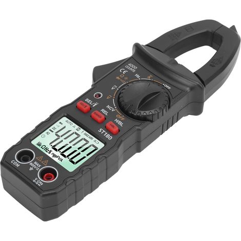 Pince ampèremétrique numérique ST180, multimètre AC/DC automatique intelligent, testeur électrique anti-surcharge pour électricien, couleur noire, sans pile (1/5)