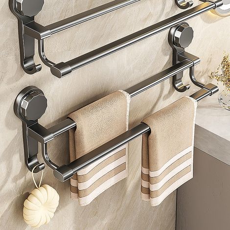Porte-serviettes mural, 50 cm, convient aux salles de bains, cuisines et espaces de rangement. (1/5)