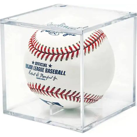 Vitrine pour balles de baseball, cube en acrylique transparent avec protection UV, boîte de rangement pour objets de collection sportifs officiels (1/5)