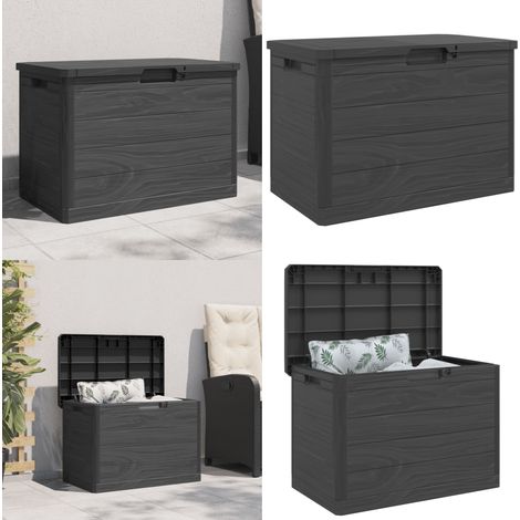 Outdoor-Kissenbox Anthrazit 77,5x44,5x53 cm Polypropylen - Gartenbox - Auflagenbox - Kissenbox - Outdoor Möbel - Gartendeko - Home & Living (1/5)