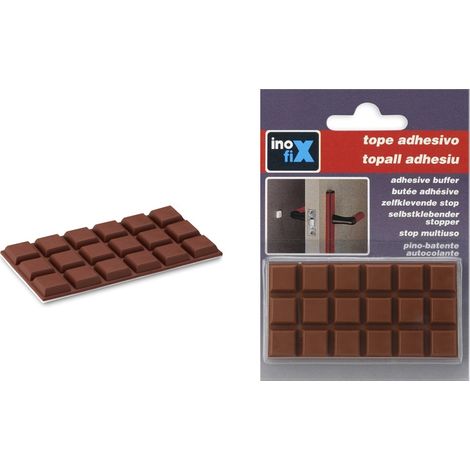 PARACOLPO ADESIVO INOFIX 12X12 MM 18 PZ MARRONE 20 CF