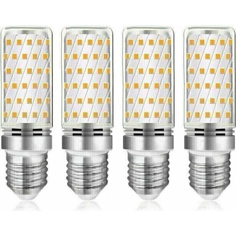 Ampoule LED épis de maïs E27, 12 W, blanc froid 6 000 K, 1 450 lm, angle de faisceau de 360°, équivalent à une ampoule halogène E27 de 100 W, CA 230 V, non variable, lot de 4