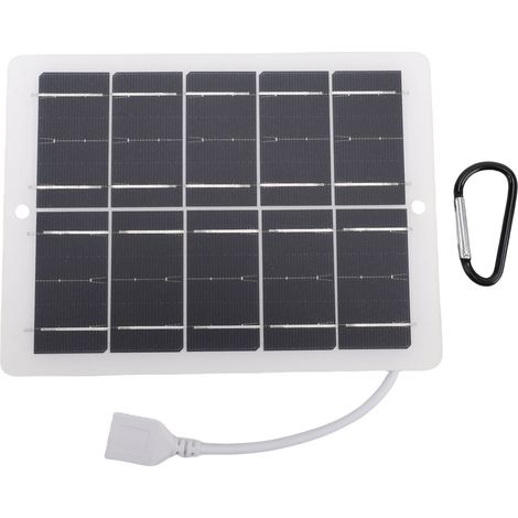 Ortviai Panneau Solaire USB 3 W 5 V pour Smartphone et Tablette – Flexible, Haute Efficacité, Léger et Portable (1/5)