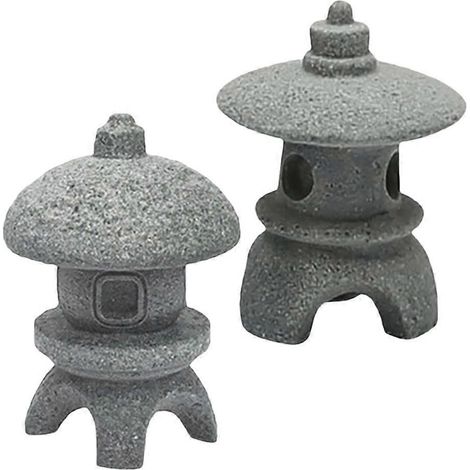 Figurines miniatures japonaises pour jardin zen extérieur (lot de 4) (1/5)