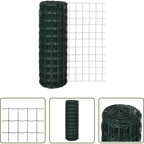 Clôture pour volailles - Clôture euro Acier 25 x 1,2 m Vert (1/5)