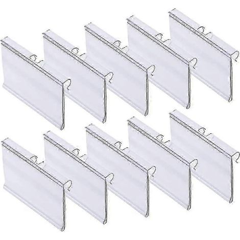 Porte-étiquettes transparents en plastique 6 cm x 4,2 cm - Lot de 100 (1/4)