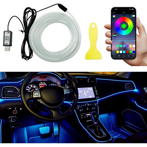 LED Interior Lighting for Car LED Strip Light USB EL 5M/16FT Multi-Color Decorative Atmosphere Lighting for Car Dashboards (1/5)