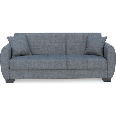 Canapé-lit Clic Clac en tissu gris sofa Convertible - Longueur 234 x Hauteur 102 x Profondeur 86 cm (1/5)
