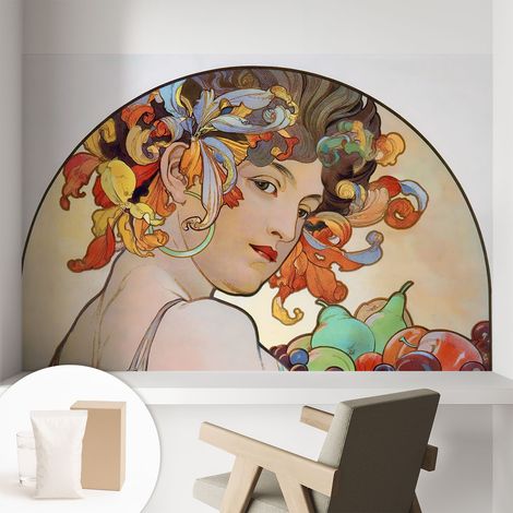 Papier peint intissé avec imprimé installation simple qualité excellente sans désordre - Colle incluse gratuite Art nouveau coloré 104x70 cm (1/5)