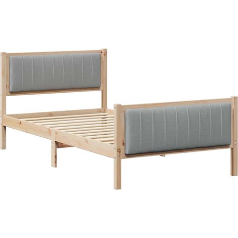 Maison Exclusive - Estructura de cama Marrón y gris claro 100 x 2 (1/5)
