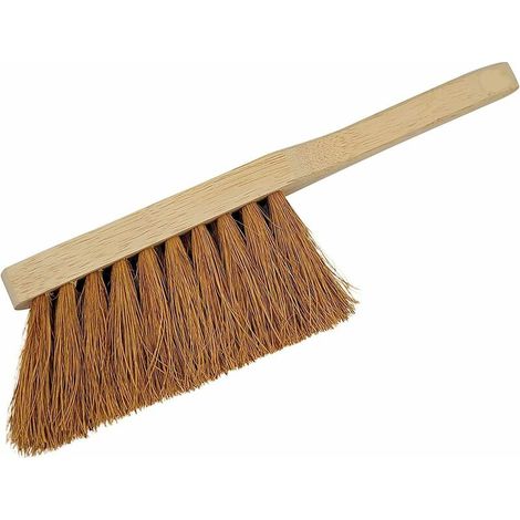 Balayette industrielle à main fibres de coco et manche en bois 280mm Balai Brosse Nettoyage Ménage Poussière Rangement