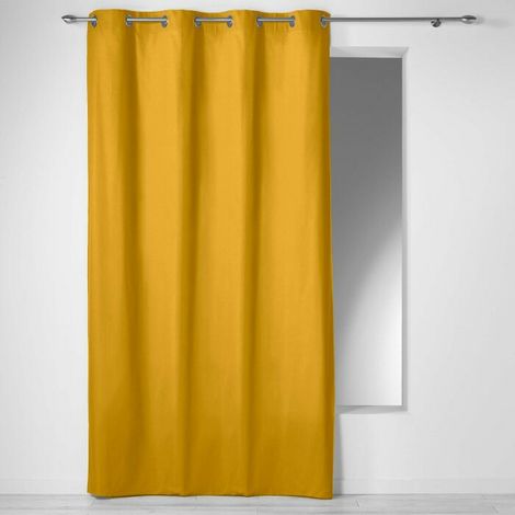 Rideau à Œillets 140 x 240 cm – Coton Uni Panama – Miel (1/5)