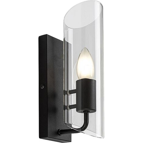 Applique salle de bain noire verre E14 IP44 Rabalux (1/5)