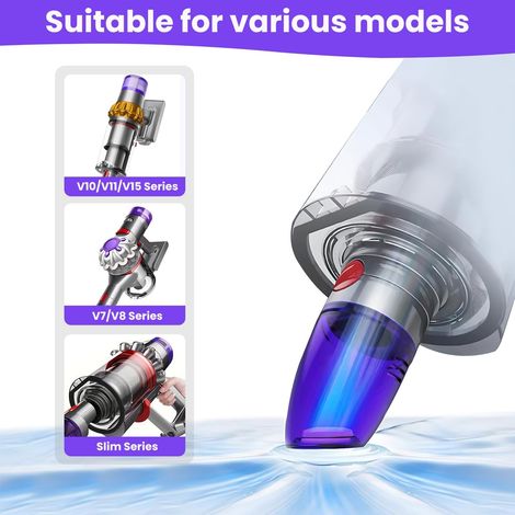 Adattatore per sacchetti per aspirapolvere, accessori per aspirapolvere Dyson, testina di aspirazione per sacchetti per aspirapolvere, massimo 26 mm, compatibile con Dyson V7, V8, V10, V11, V12, V15,  (1/4)