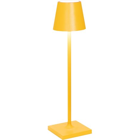 Zafferano - Lampada a led da tavolo Poldina Pro Micro Ocra ricaricabile e dimmerabile - 1.8W 2200-2700-3000K (1/4)