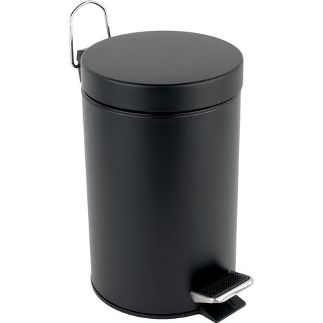 Poubelle à pédale - PROBBAX - Noir mat - 3 L (1/2)