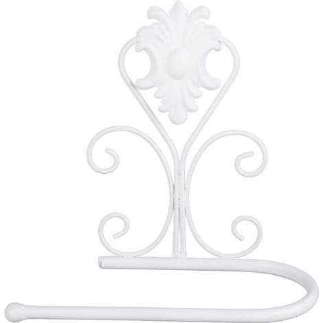 Soporte para toallas de papel, soporte para pañuelos montado en la pared para cocina y baño (blanco) (1/5)