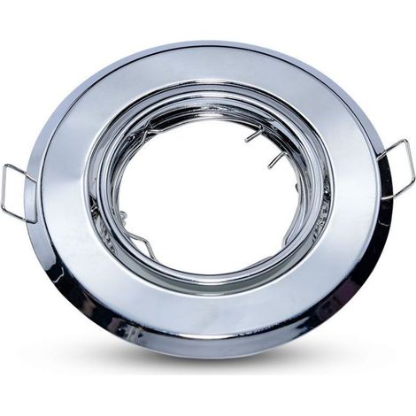 V-TAC VT-817 Beschlag verstellbarer rundes spiegel chrom metall für GU10-GU5.3 Strahler box 2pcs/pack - sku 8940