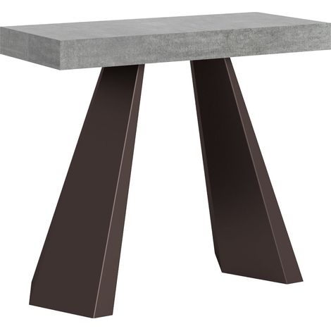 Consolle Allungabile 90-196x40x77 cm in Nobilitato Grigio (1/3)