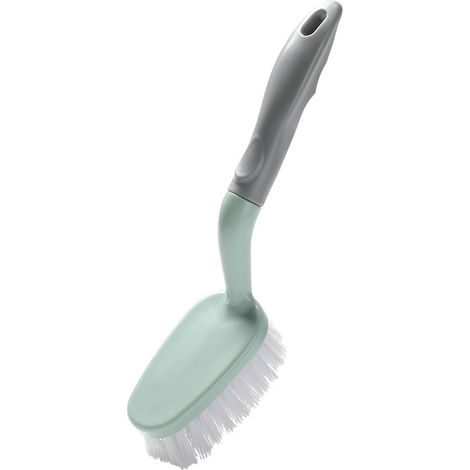 Reinigungsbürste für Bad und Küche – ManoMano – Langlebige Bürste mit ergonomischem Griff – Strapazierfähige weiße Borsten, Maße: 23,5 x 5,3 x 3,5 cm, 1 Stück (1/5)