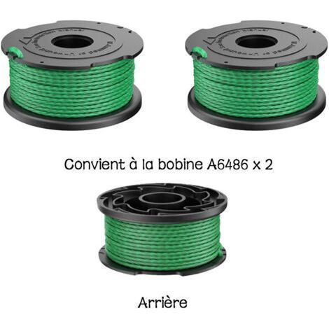 Pack of 2 green trimmer line spools for Black & Decker GL7033 GL8033 GL9035 A6482 brushcutters - (1/4)