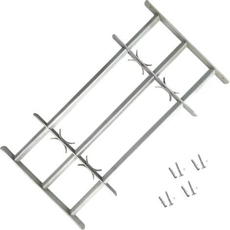 Fenstergitter 1000-1500 mm Galvanisiertes Stahl Silber vidaXL