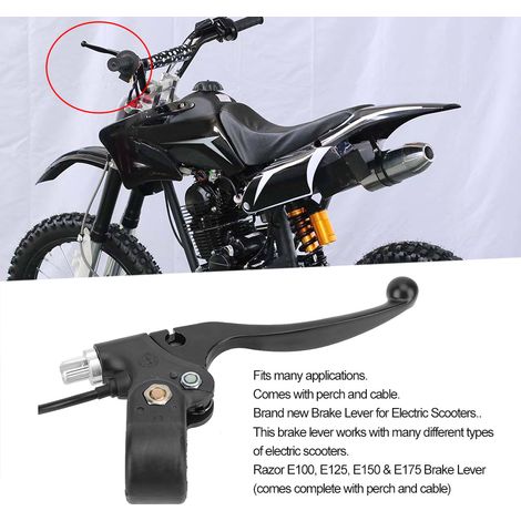 Poignée de Frein à Main Gauche avec Câble pour PIT MINI DIRT BIKE ATV Scooter 47cc 49cc (1/5)
