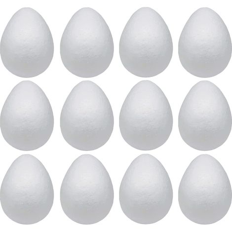 TG40894 uova uova di polistirolo uova 12 pezzi 4 cm Pasqua per decorazione decoupage (1/5)