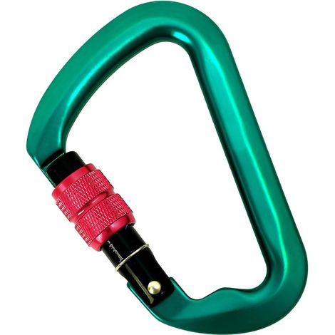 Mousqueton d'escalade porte-clés en alliage d'aluminium avec finition antirouille Convient pour le camping, la randonnée, l'escalade (1/5)