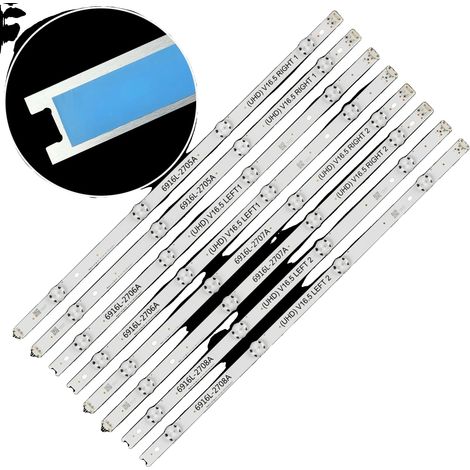 LED-Streifen, 977 mm Länge, 8 LED-Perlen, 3 V Spannung, Aluminiumsubstrat, kompatibel mit 49 Zoll Fernsehern (1/5)