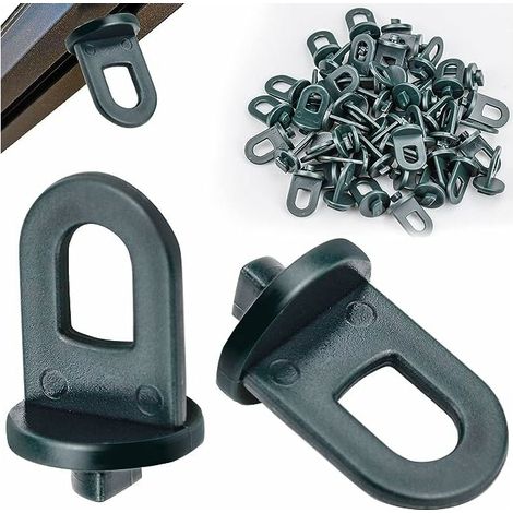 50 PCS Greenhouse Clips, Support de Plante Grimpante Clips de Kit de Suspension pour Serre(Vert), (1/5)