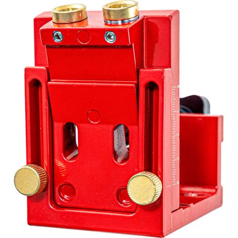 Kit de gabarit de trou de poche, guide de perçage, grille d'angle réglable pour trous coudés à 15°, rouge (1/5)