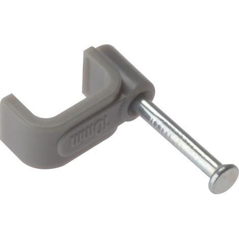 Cable Clip Flat Grey 1.00mm Box 100