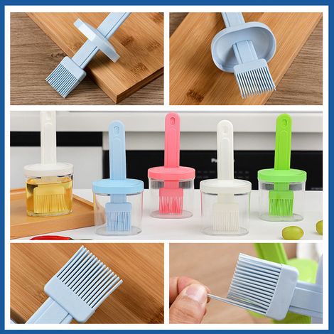 Brosse à barbecue monobloc, cuisson résistante aux hautes températures cuisine crêpe ménage cuisson huile comestible avec brosse à bouteille brosse à huile 1 pièce (1/2)