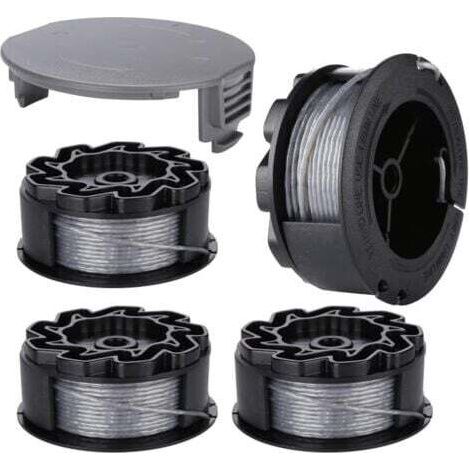 Trimmerfadenspule für BOSCH UniversalGrassCut 18 18-26 18-260 F016800570 mit Abdeckung (4 Stück)