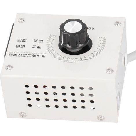 Régulateur de Puissance SCR 4000W, Gradateur de Tension AC 110V-220V, Contrôleur à Thyristor pour Prise Européenne (1/5)