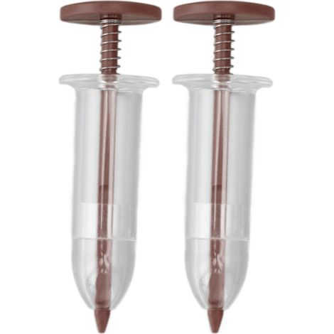 Mini distributeur de graines, lot de 2, petit épandeur, semoir manuel réglable, outil de jardinage marron (1/5)