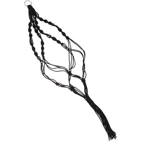 Suspension pour plantes en macramé de polyester Hemoton, adaptée aux pots ronds et carrés (1/5)