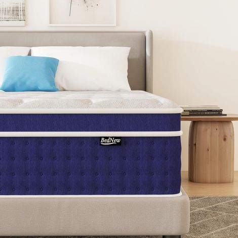 Mattress 200 x 200 cm, 30 cm, H4, Height 7 Zones, Orthopaedic Pocket Sprung Mattress with Comfortable Memory Foam Layer, 101 Night Trial (1/5)