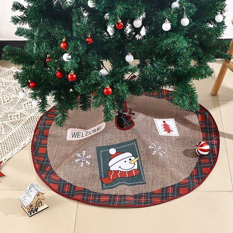 Jupe de sapin de Noël, 2 pièces de tapis de sapin de Noël de 90 cm de diamètre, décoration de sapin de Noël, décoration de la maison (1/5)