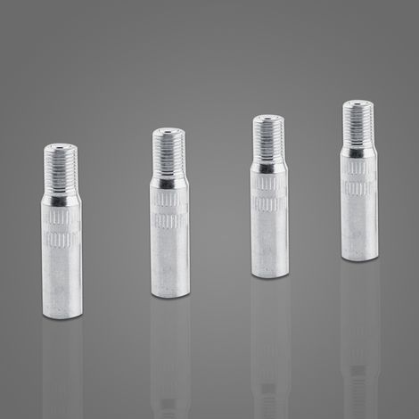 Vente de 4 rallonges métalliques pour valves de pneus de voiture et de leurs tiges. (1/5)