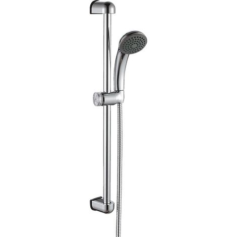 Set saliscendi cromato anticalcare con doccino a 1 getto - serie naxos (1/4)