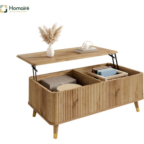 natur Schreibtisch 97 x 52 x 56.5 cm MDF HOMAIRE (1/5)